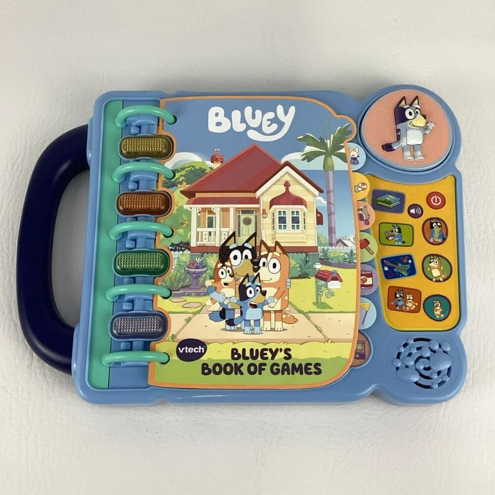 VTech Bluey's Book Of Games Interactive Learning Toy Music Lights Sounds 2022